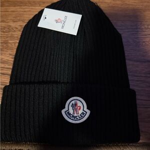 Moncler Classic Black Knit Beanie